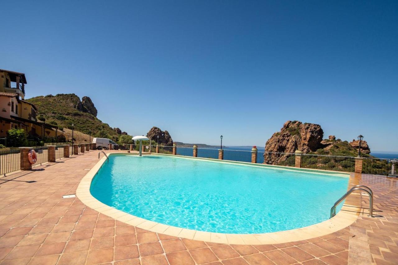 L'Estasi Tanca Piras A Bordo Piscina Con Vista Mare Villa Nebida Ngoại thất bức ảnh
