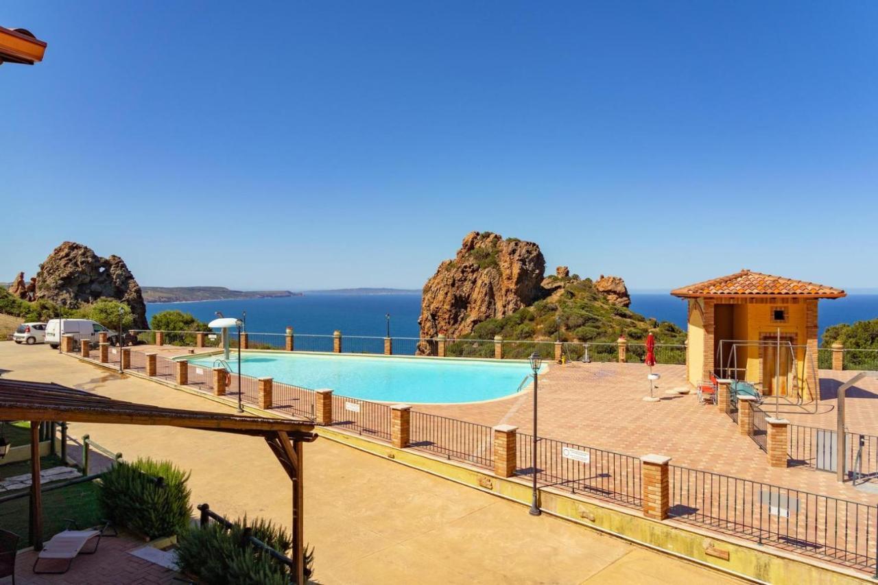 L'Estasi Tanca Piras A Bordo Piscina Con Vista Mare Villa Nebida Ngoại thất bức ảnh