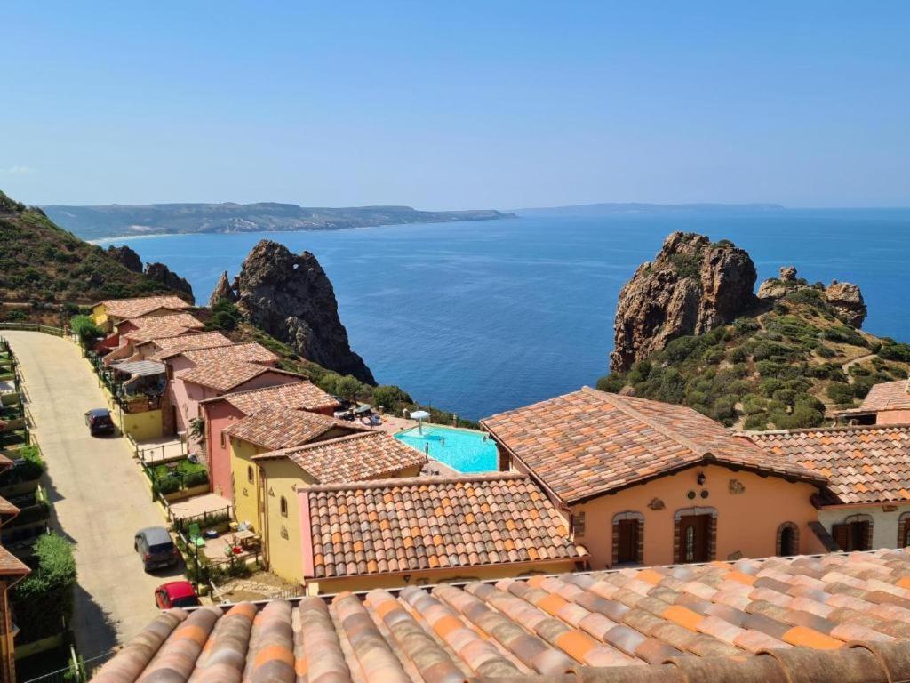 L'Estasi Tanca Piras A Bordo Piscina Con Vista Mare Villa Nebida Ngoại thất bức ảnh
